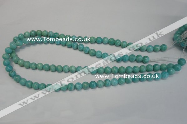 CAG4402 15.5 inches 8mm round dyed blue lace agate beads