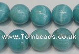 CAG4405 15.5 inches 14mm round dyed blue lace agate beads