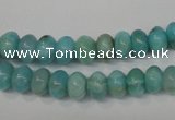 CAG4410 15.5 inches 5*8mm rondelle dyed blue lace agate beads