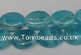 CAG4412 15.5 inches 12*16mm oval dyed blue lace agate beads