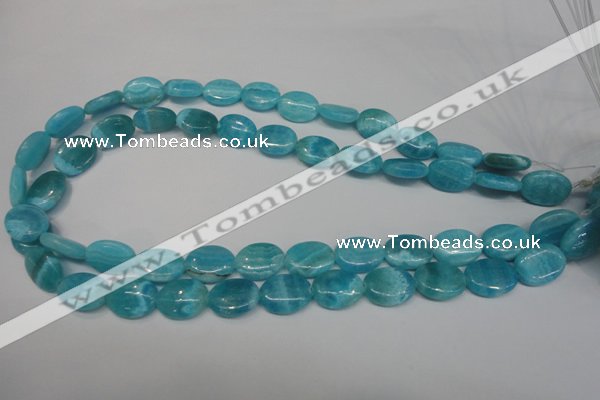 CAG4412 15.5 inches 12*16mm oval dyed blue lace agate beads