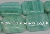 CAG4417 15.5 inches 18*25mm rectangle dyed blue lace agate beads