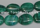 CAG4422 15.5 inches 15*20mm oval dyed blue lace agate beads