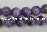 CAG4434 15.5 inches 12mm round dyed blue lace agate beads