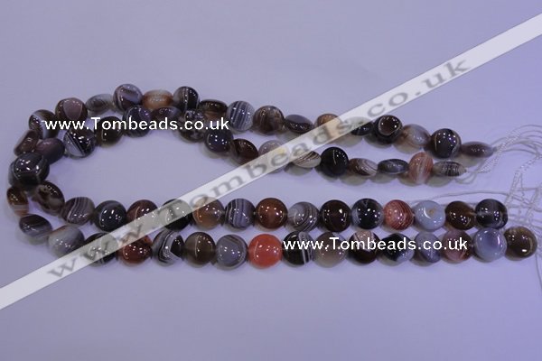 CAG4442 15.5 inches 12mm flat round botswana agate beads wholesale