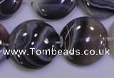 CAG4448 15.5 inches 25mm flat round botswana agate beads wholesale