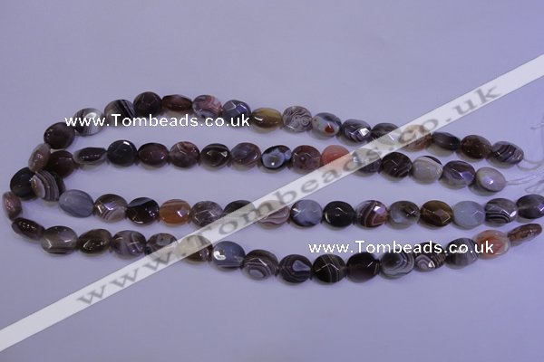 CAG4461 15.5 inches 10*12mm faceted oval botswana agate beads