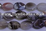 CAG4462 15.5 inches 10*14mm faceted oval botswana agate beads