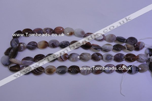 CAG4463 15.5 inches 12*16mm faceted oval botswana agate beads