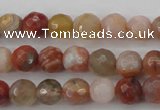 CAG4471 15.5 inches 6mm faceted round pink botswana agate beads