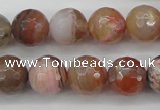 CAG4473 15.5 inches 10mm faceted round pink botswana agate beads