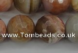 CAG4476 15.5 inches 16mm faceted round pink botswana agate beads