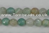 CAG4486 15.5 inches 6mm faceted round agate beads wholesale