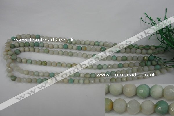 CAG4487 15.5 inches 6mm faceted round agate beads wholesale