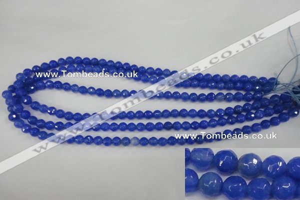 CAG4488 15.5 inches 6mm faceted round agate beads wholesale