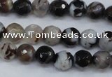CAG4490 15.5 inches 6mm faceted round agate beads wholesale