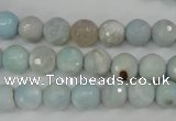 CAG4493 15.5 inches 8mm faceted round fire crackle agate beads