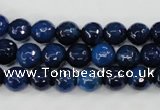 CAG4494 15.5 inches 8mm faceted round fire crackle agate beads