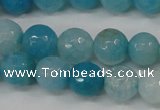 CAG4500 15.5 inches 8mm faceted round fire crackle agate beads