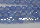 CAG4505 15.5 inches 8mm faceted round agate beads wholesale