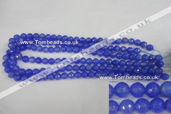 CAG4506 15.5 inches 8mm faceted round agate beads wholesale