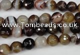 CAG4510 15.5 inches 8mm faceted round agate beads wholesale