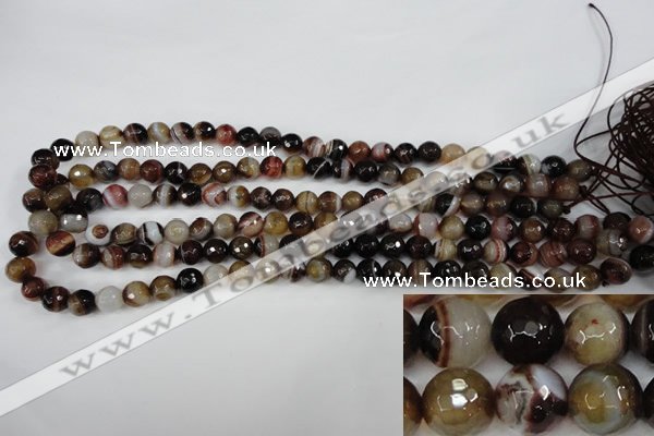 CAG4510 15.5 inches 8mm faceted round agate beads wholesale