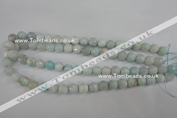 CAG4515 15.5 inches 10mm faceted round fire crackle agate beads