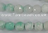 CAG4516 15.5 inches 10mm faceted round fire crackle agate beads