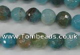 CAG4518 15.5 inches 10mm faceted round fire crackle agate beads