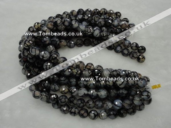 CAG452 15.5 inches 16mm faceted round agate beads Wholesale