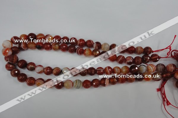 CAG4534 15.5 inches 10mm faceted round agate beads wholesale