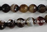 CAG4535 15.5 inches 10mm faceted round agate beads wholesale