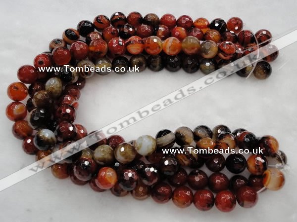 CAG454 15.5 inches 14mm faceted round agate gemstone beads Wholesale