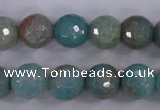 CAG4544 15.5 inches 12mm faceted round fire crackle agate beads