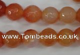 CAG4551 15.5 inches 12mm faceted round agate beads wholesale