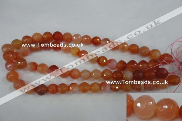 CAG4551 15.5 inches 12mm faceted round agate beads wholesale