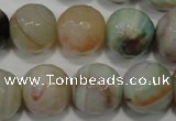 CAG4579 15.5 inches 16mm faceted round fire crackle agate beads