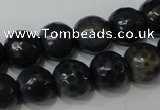 CAG4612 15.5 inches 6mm faceted round fire crackle agate beads