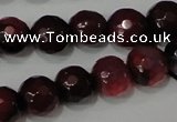 CAG4618 15.5 inches 6mm faceted round fire crackle agate beads