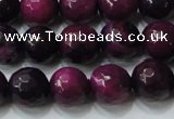 CAG4620 15.5 inches 6mm faceted round fire crackle agate beads