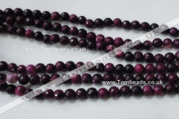 CAG4620 15.5 inches 6mm faceted round fire crackle agate beads