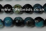 CAG4623 15.5 inches 6mm faceted round fire crackle agate beads