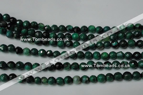 CAG4624 15.5 inches 6mm faceted round fire crackle agate beads