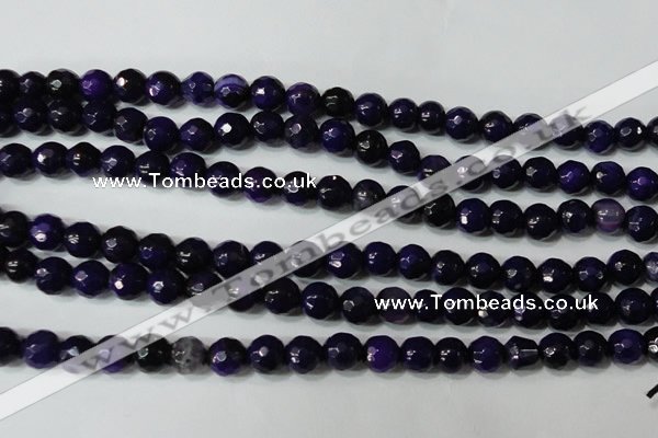 CAG4633 15.5 inches 6mm faceted round fire crackle agate beads