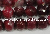 CAG4636 15.5 inches 6mm faceted round fire crackle agate beads