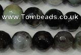 CAG4645 15.5 inches 8mm faceted round fire crackle agate beads