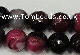 CAG4651 15.5 inches 8mm faceted round fire crackle agate beads