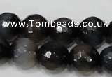 CAG4659 15.5 inches 8mm faceted round fire crackle agate beads