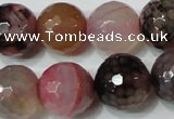 CAG4665 15.5 inches 10mm faceted round fire crackle agate beads